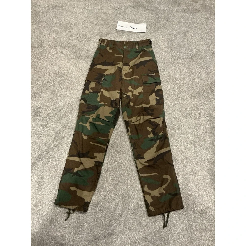 US Military Woodland‎ Camo Pants extra Small Regular Cargo Combat